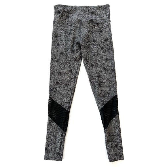 Lorna Jane Sophia Core Floral Print Leggings Gray/Black Size S - Picture 2 of 7